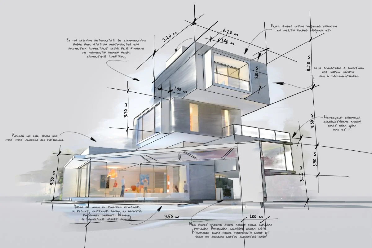 Architectural 3D render - Building exterior view